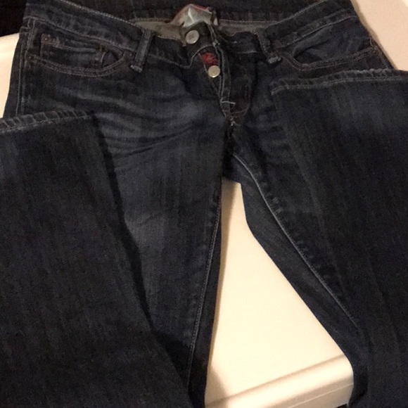 LUCKY BRAND JEANS WOMENS SHORT INSEAM SIZE 2 X 26 FLARED LEGS TWO BUTTON FLY - Picture 4 of 16